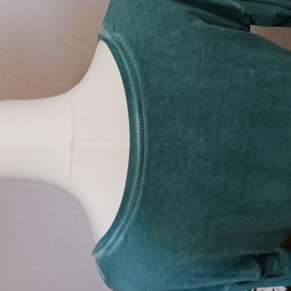 American Eagle- Teal Long Sleeve V-Neck Top - Picture 8 of 10